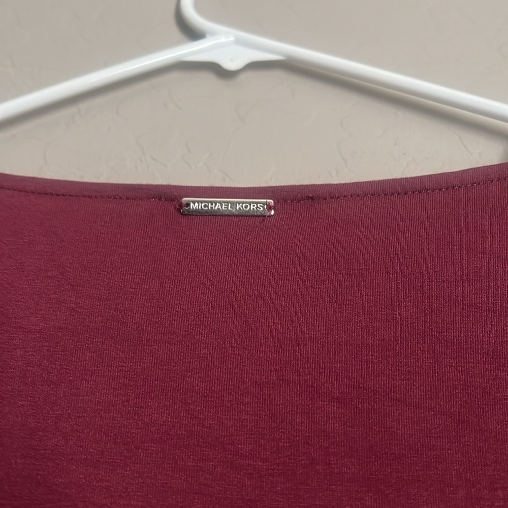 MICHAEL MICHAEL KORS Sariyah V Neck Mix Material Blouse - Picture 6 of 8